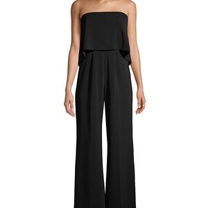 Elegant Black Strapless Jumpsuit